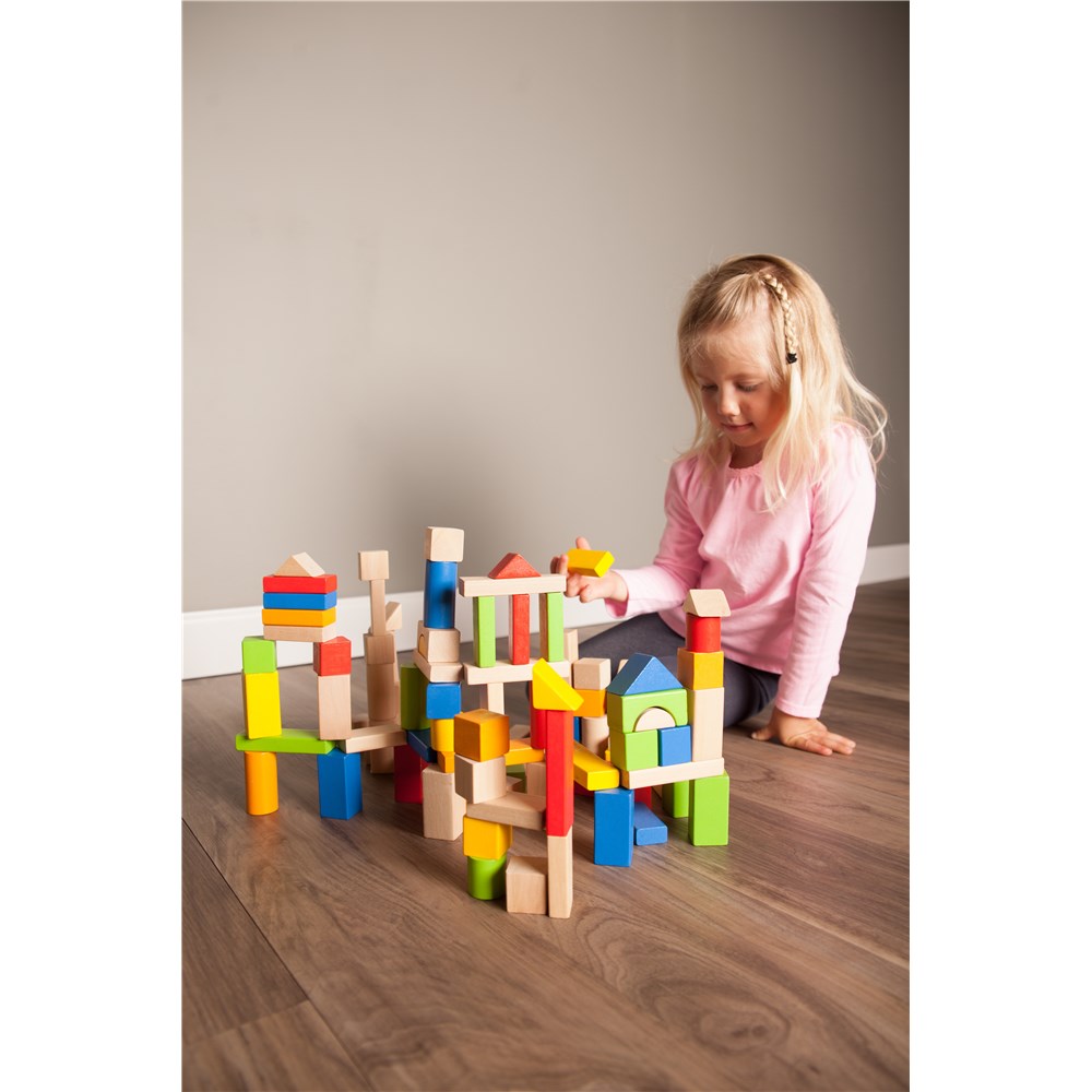 Fat Brain 100 piece Wooden Block Set